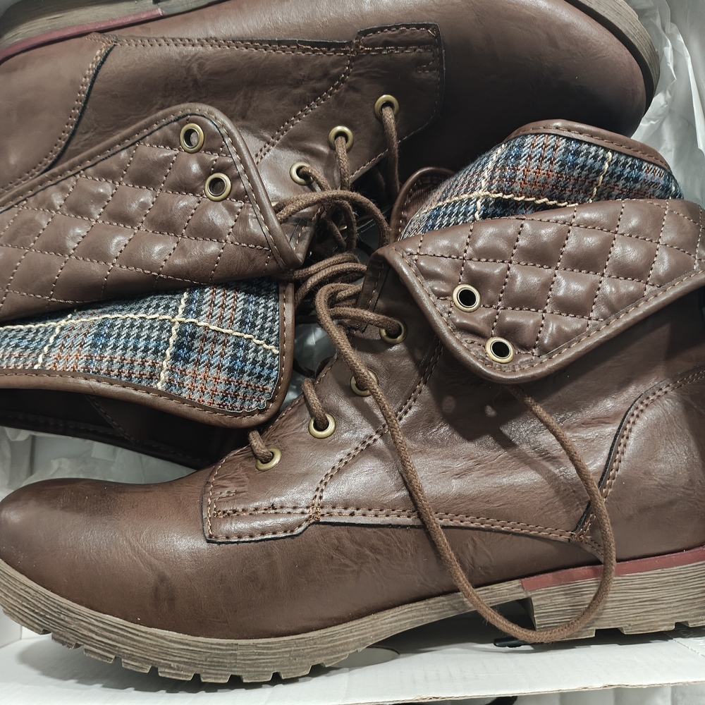Nine West Brown Lace Up Boots